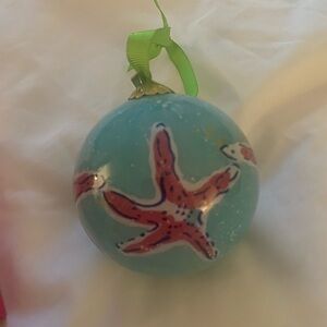 Lilly Pulitzer Starfish Ornament - Blue and Pink